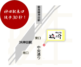 神田駅東口徒歩30秒